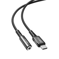  Audio adapter Acefast C1-07 USB-C to 3.5mm (F) 0.18m black 